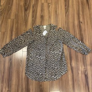 Chico’s NWT cold shoulder blouse size 0
